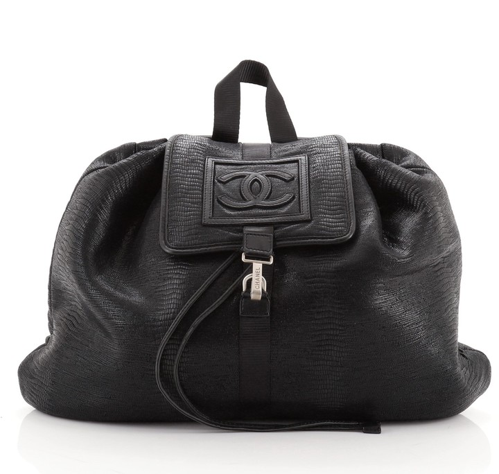 Chanel Sport Line Backpack Lizard Embossed Leather - ShopStyle
