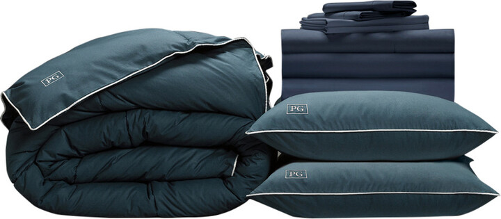 Pillow Guy Classic Cool & Crisp 100% Cotton Percale, Down-Alternative Perfect Bedding Bundle