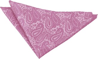 DQT Premium Woven Microfibre Paisley Patterned Fuchsia Pink Men's Fashion Wedding Handkerchief Pocket Square Hanky Accessory