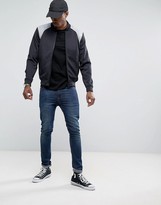 Thumbnail for your product : Brave Soul Scuba Contrast Panel Bomber Jacket