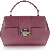 Thumbnail for your product : Vivienne Westwood Burgundy Opio Saffiano Leather Office Satchel