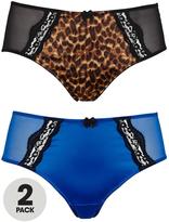 Thumbnail for your product : Sorbet Lace Trim and Mesh Briefs (2 Pack)