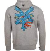 Thumbnail for your product : Zoo York Mens Jacked Monster Logo Full Zip Hoodie Athletic Grey Marl