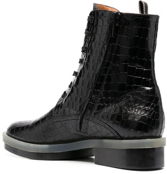 Clergerie Robyn crocodile-effect boots