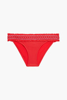 Thumbnail for your product : Heidi Klein Antilles Smocked Low-rise Bikini Briefs