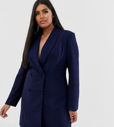 Thumbnail for your product : Club L London Plus double breasted mini blazer dress
