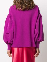 Thumbnail for your product : Valentino Puff-Sleeve Ribbed Jumper