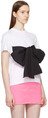 MSGM SSENSE Exclusive White Contrast Bow T-Shirt