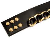 Thumbnail for your product : Balmain Chain Embellished Leather Waist Belt - Womens - Gold