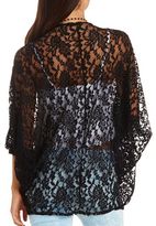 Thumbnail for your product : Charlotte Russe Oversized Lace Cocoon Cardigan