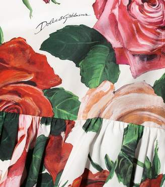 Dolce & Gabbana Floral-printed cotton skirt