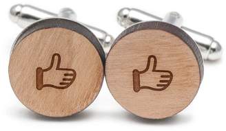 Wooden Accessories Company Thumb Up Cufflinks, Wood Cufflinks Hand Made in the USA