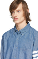 Thumbnail for your product : Thom Browne Blue Chambray 4-Bar Shirt