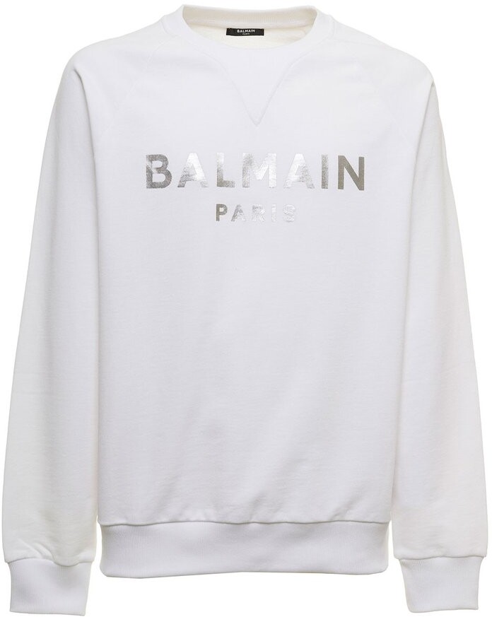 Balmain White Men's Sweatshirts & Hoodies | ShopStyle