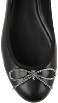 Thumbnail for your product : Saint Laurent Bow-embellished leather ballet flats