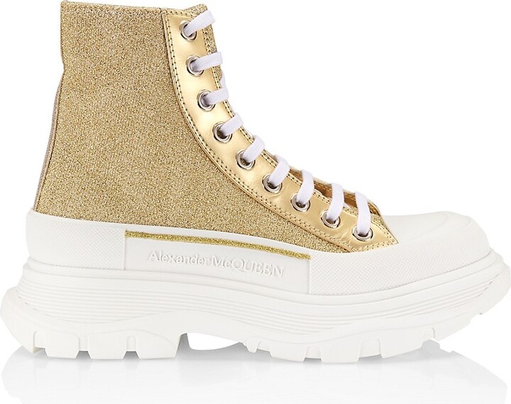 Alexander McQueen Glitter Treadslick HighTop Sneakers ShopStyle