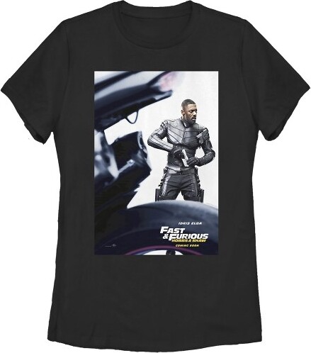 Universal Women'sFast&FuriousHobbs&ShawBrixtonPosterT-Shirt-Black-Medium