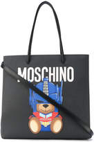 Thumbnail for your product : Moschino teddy bear logo tote bag