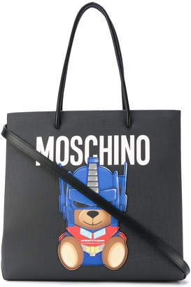 Moschino teddy bear logo tote bag