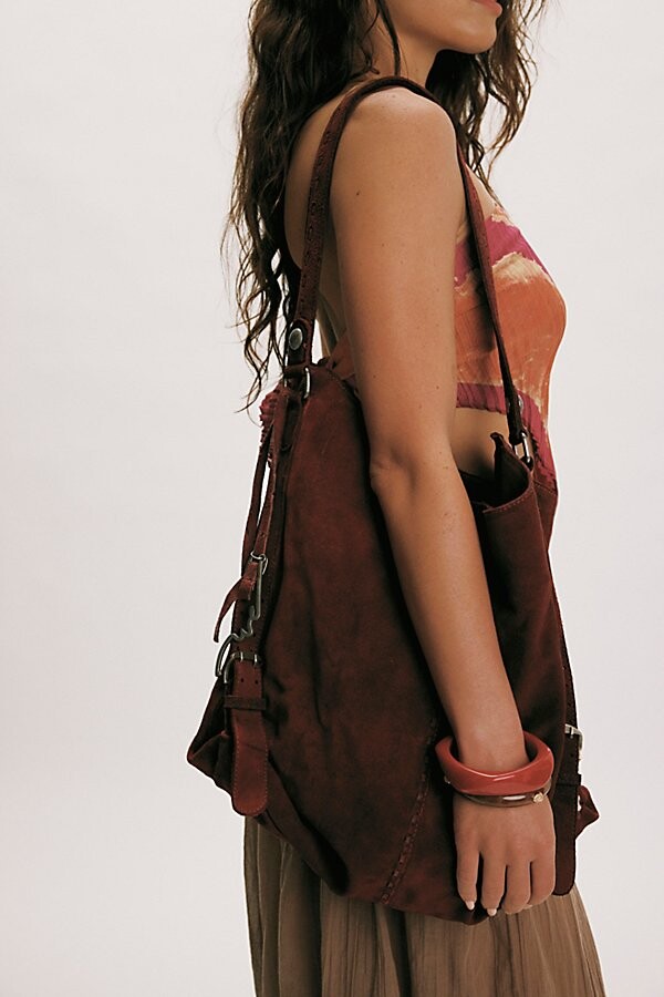 Free People We The Free Dallas Distressed Suede Bag