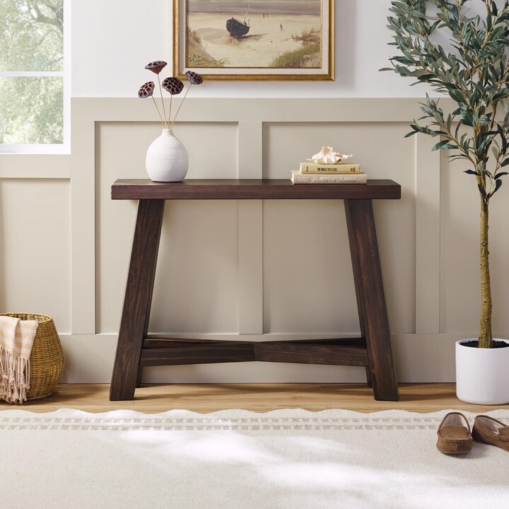 Walker Edison Colt Modern Farmhouse Solid Wood Entry Table