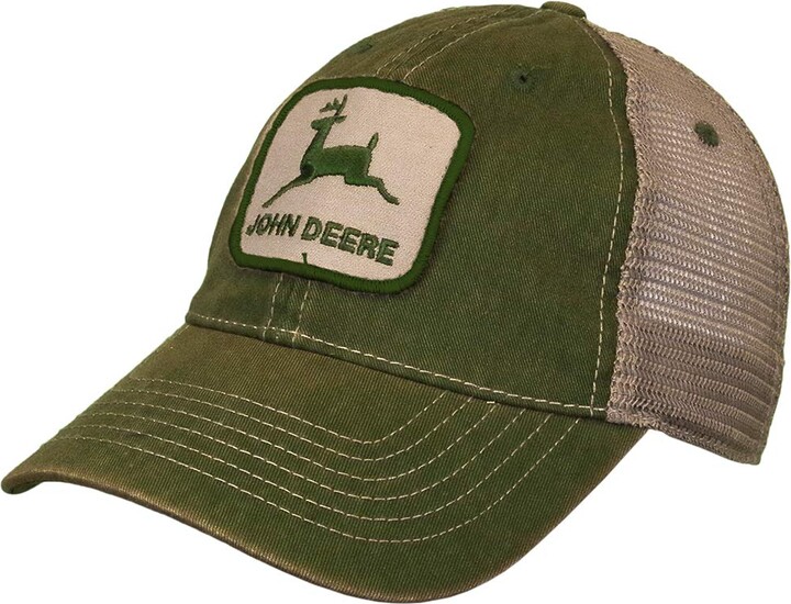 John Deere Workwear Waxed Canvas Hat W/Patch, Brown : John Deere