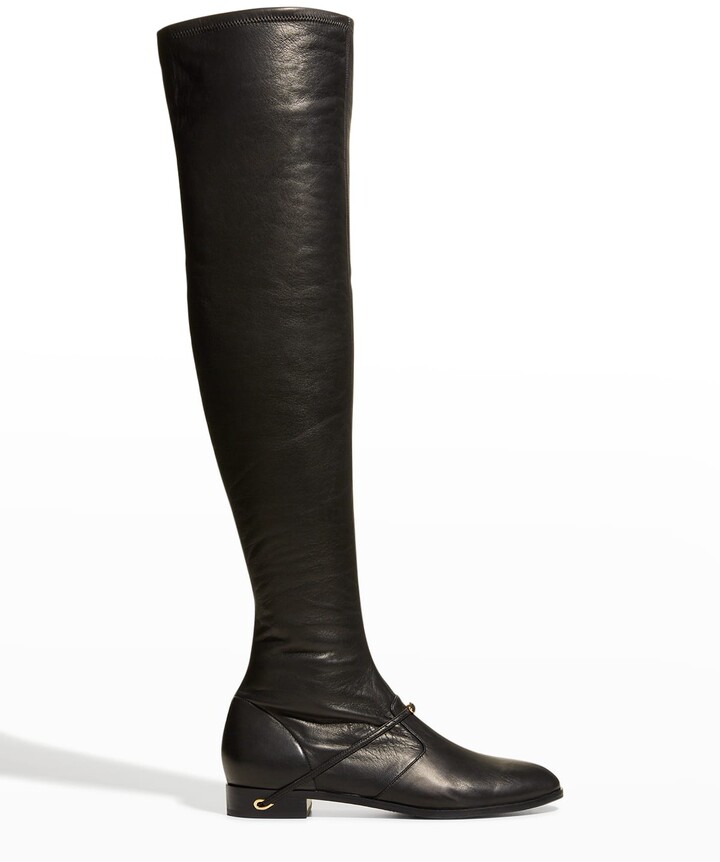 flat heel tall boots