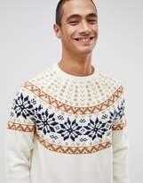 Thumbnail for your product : Bellfield brushed knitted sweater with fairisle
