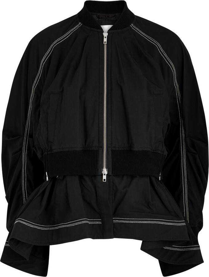 3.1 Phillip Lim Layered Cotton-blend Poplin Bomber Jacket
