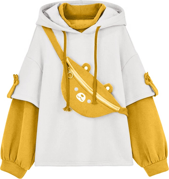 FULAOER Black White Polka Dot Unisex Hoodie Printed Graphic Fleece Pocket Pullover Sweatshirt S - View #5