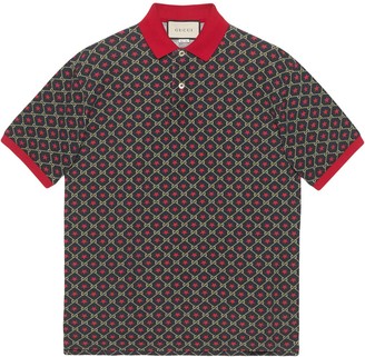 bid fejre Havn Gucci Oversize polo with GG star print - ShopStyle