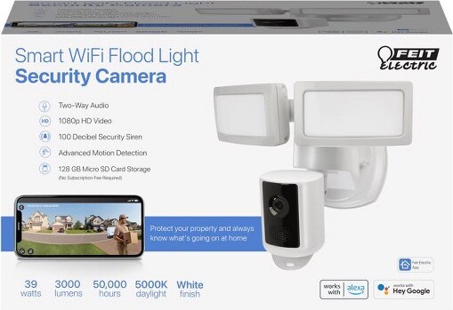 Feit FeitElectricSMARTMotion-SensingHardwiredLEDWhiteSecurityFloodlight