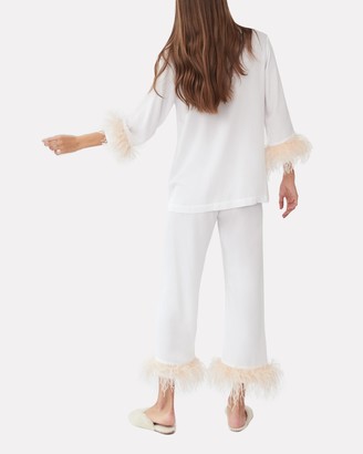 Sleeper Feather-Trimmed Party Pajama Set