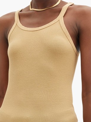 RE/DONE Ribbed Cotton Camisole - Beige