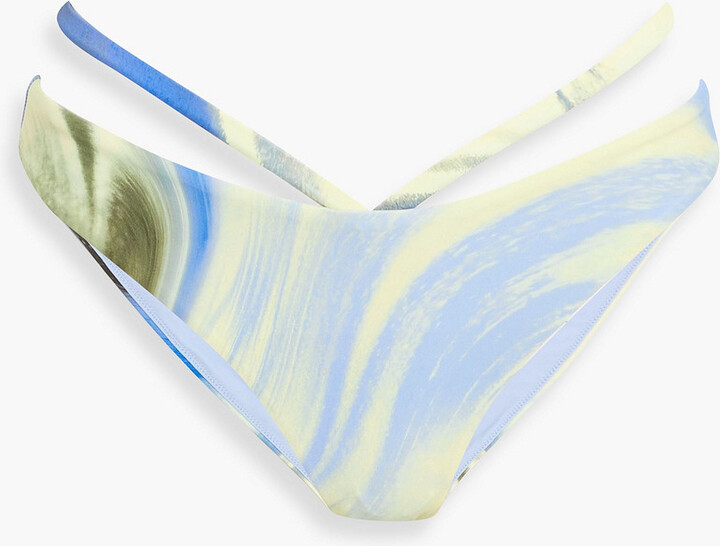 SIMKHAI Emmalynn cutout printed bikini briefs