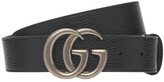 Thumbnail for your product : Gucci 4cm Gg Marmont Reversible Wide Belt