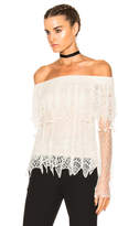 Thumbnail for your product : Alexander McQueen Off the Shoulder Lace Sweater