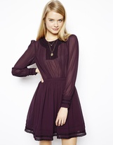 Thumbnail for your product : ASOS Skater Dress With Pretty Lace Detail