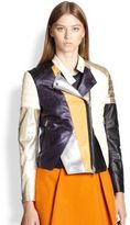 Thumbnail for your product : 3.1 Phillip Lim Colorblock Leather Biker Jacket