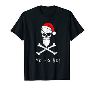 Yo Ho Ho Pirate Christmas Santa Skull Santa Hat T-Shirt