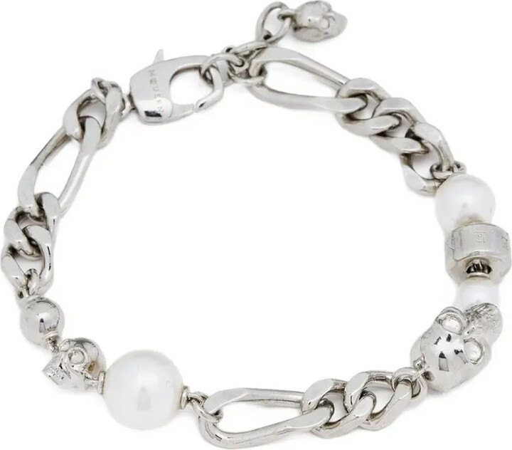 Alexander McQueen Skull-Motif Chain Bracelet