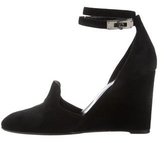 Thumbnail for your product : Hermes Suede Round-Toe Wedges