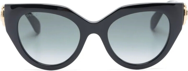 Gucci Eyewear Logo-Plaque Cat Eye-Frame Sunglasses