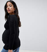 Thumbnail for your product : New Look Maternity twist front top in black