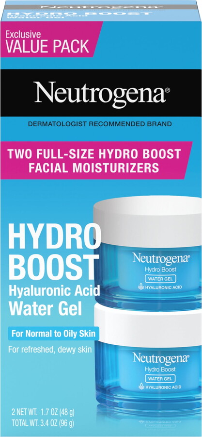 Neutrogena Hydro Boost Hyaluronic Acid Water Gel Moisturizer, 2 x 1.7 oz