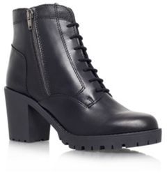 Carvela Black 'Strong' lace up heel boots