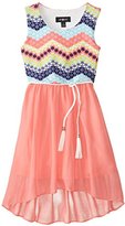 Thumbnail for your product : Amy Byer Big Girls' High-Low Chiffon Dress with Printed Bodice