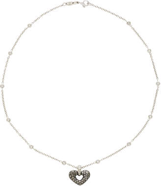 Gioia 18K White Gold Platinum and Diamond Necklace