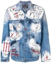 Thumbnail for your product : Mjb oversized painted denim jacket