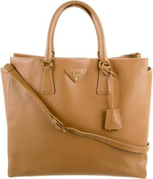 Prada Saffiano Leather Shoulder Bag - Neutrals for Women